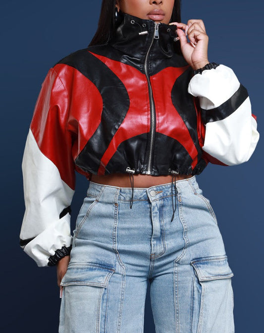 Ladies’ Oversized Retro Crop Jacket