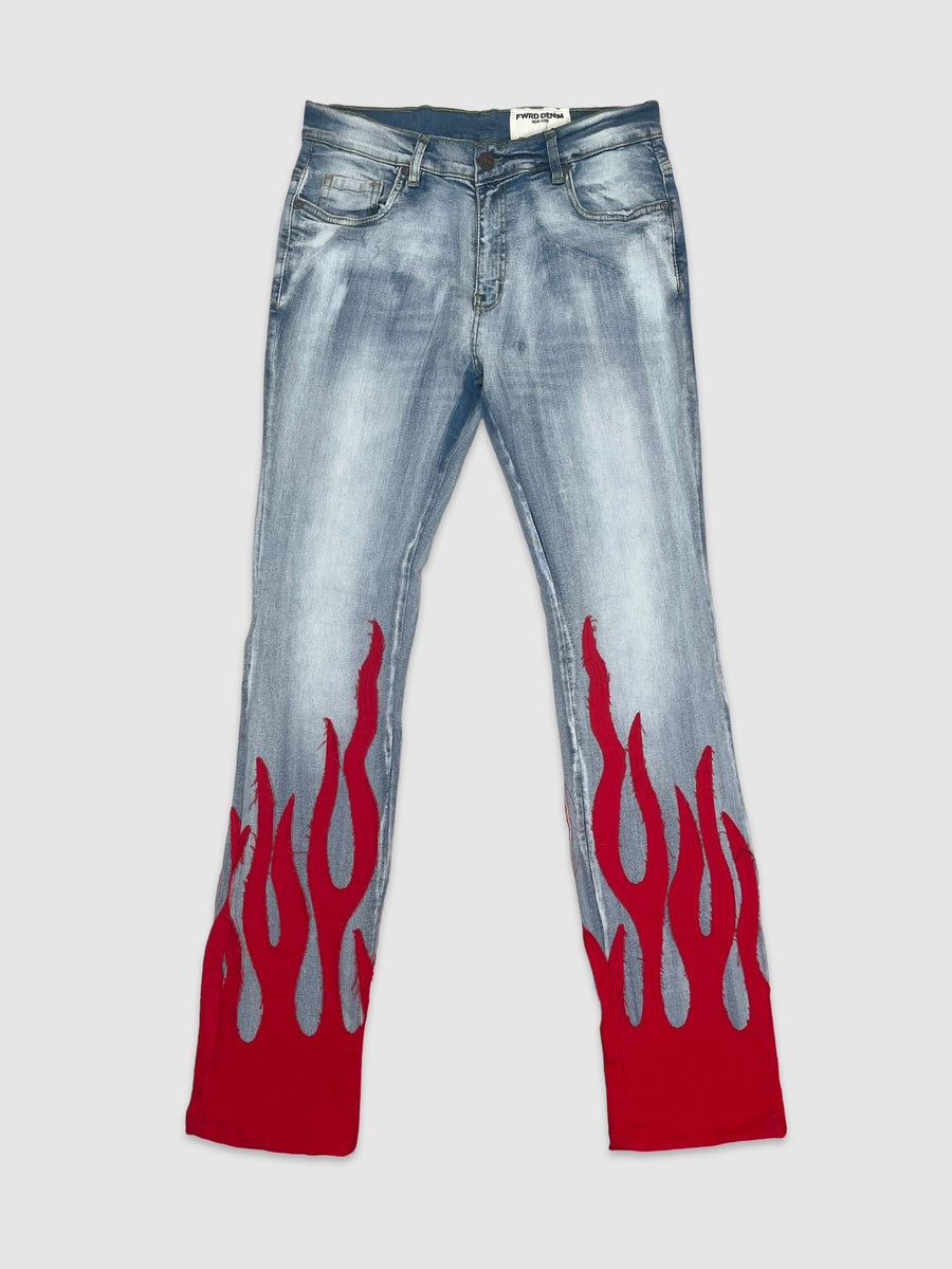 Mens Flaming Jeans (check for matching tshirt)