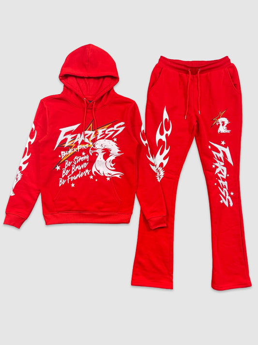 Mens Stacked Fearless Hoodies Set