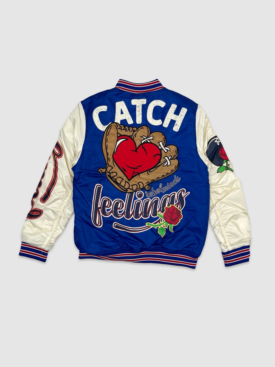 Mens Feelings Varsity Jacket