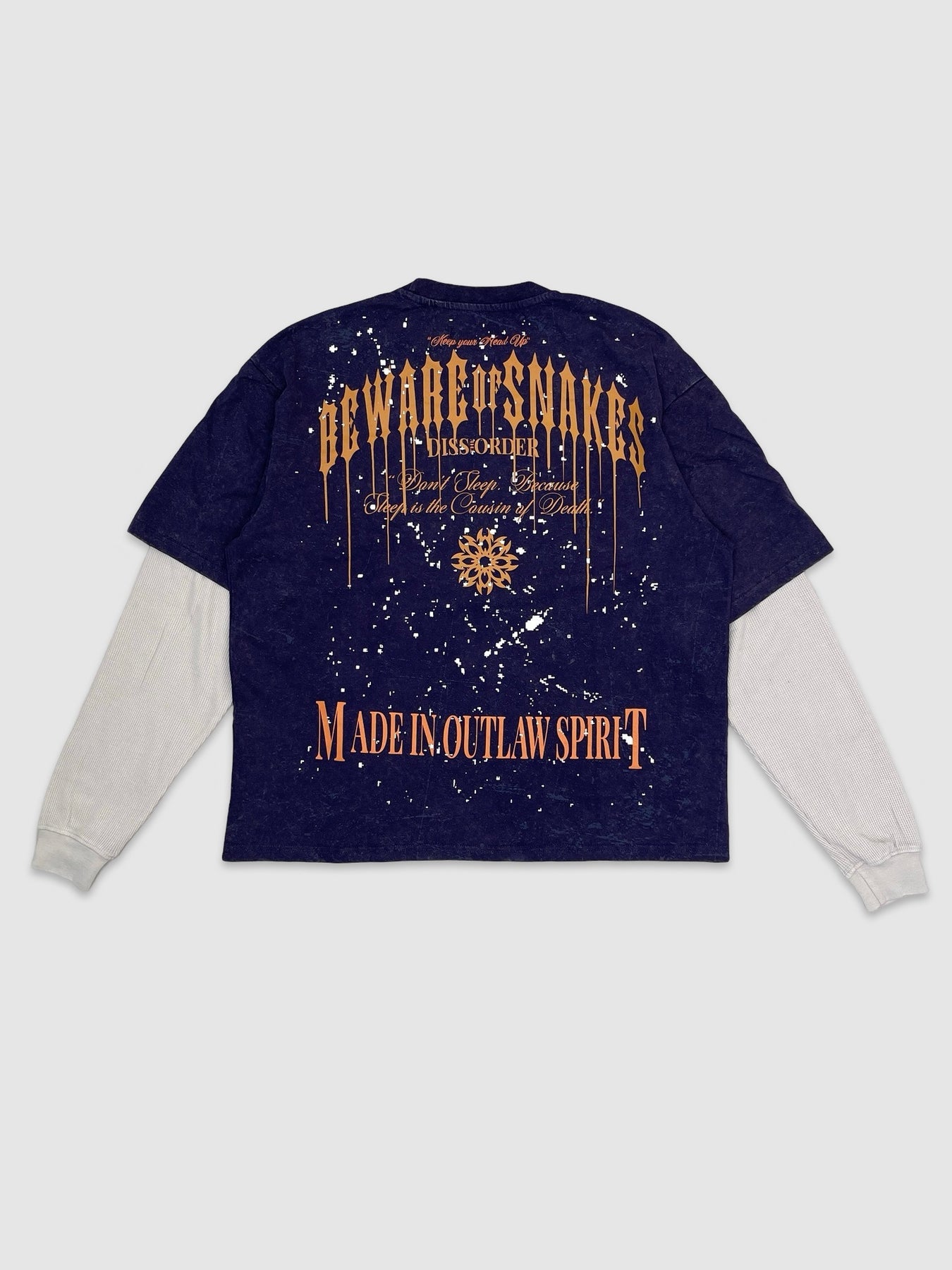 Mens Cropped Navy Crewneck Sweatshirt