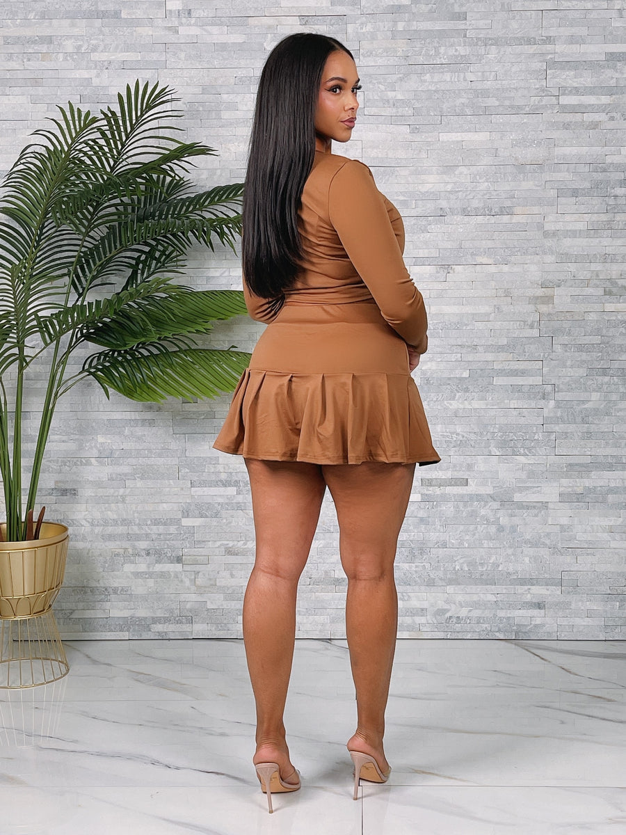 Ladies Brown Skirt Set