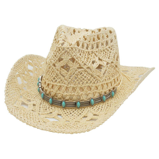 Ladies Crochet Cowboy Hat