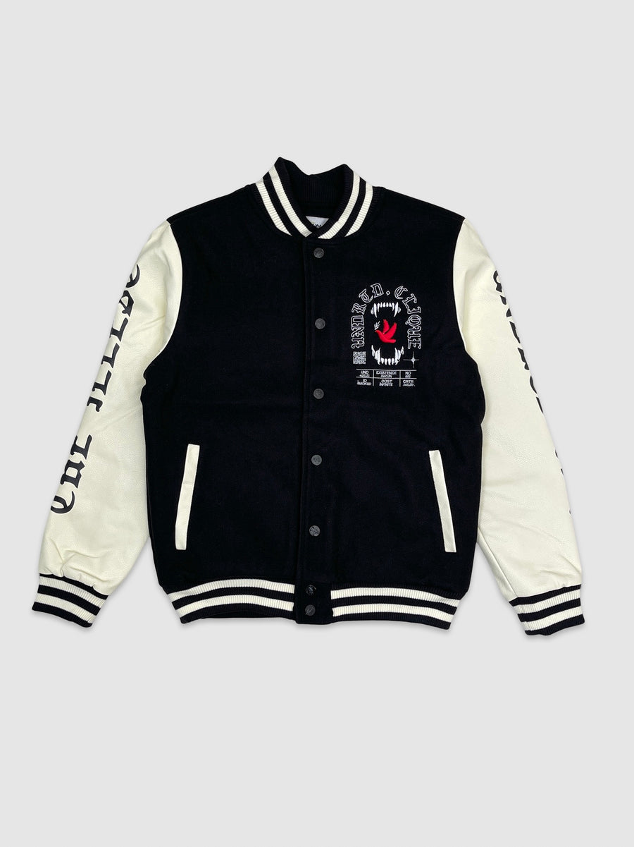 Mens Undrtd Black Varsity Jacket