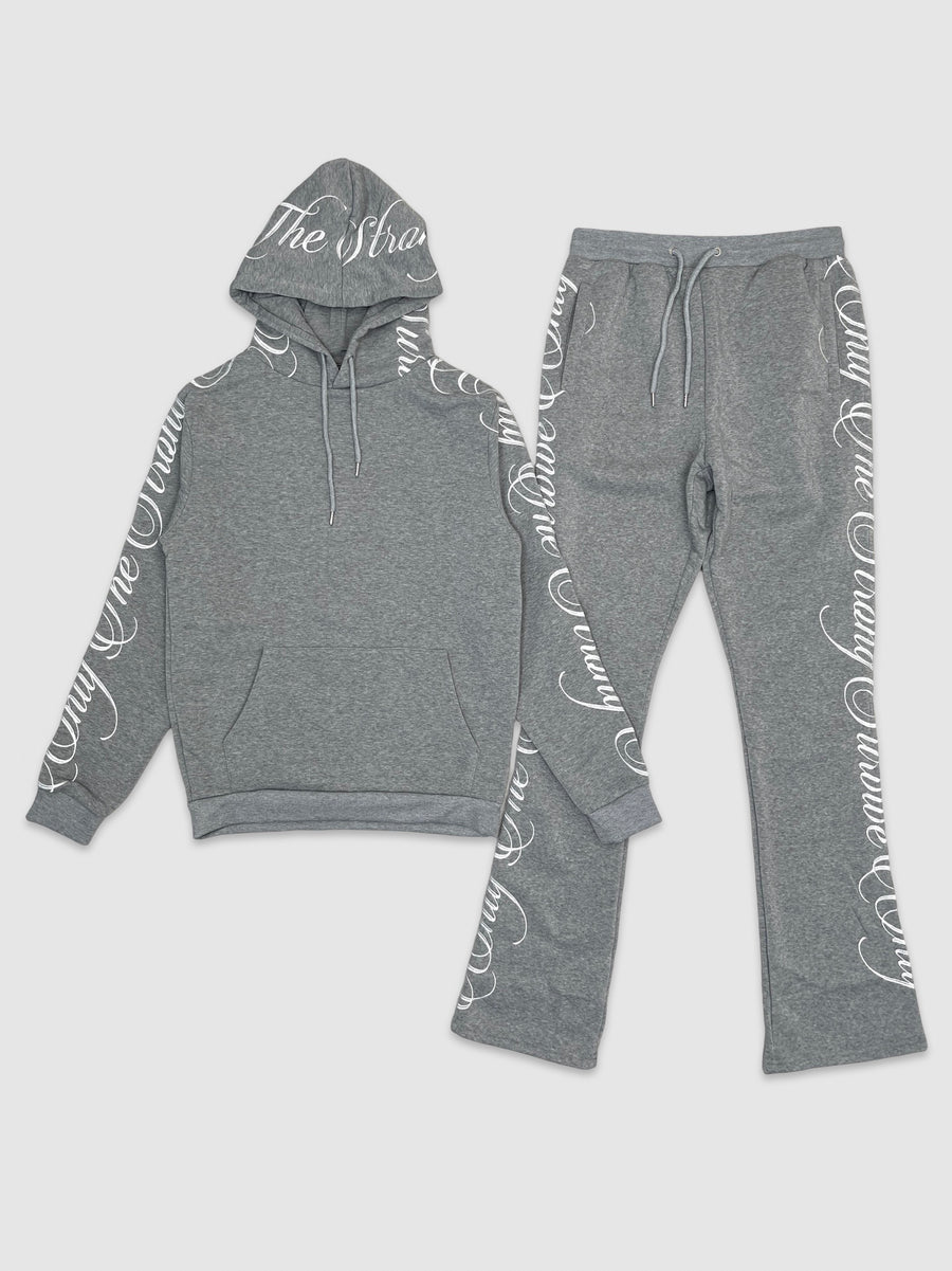 Men’s Only The Strong Survive Stacked Hoodie Set