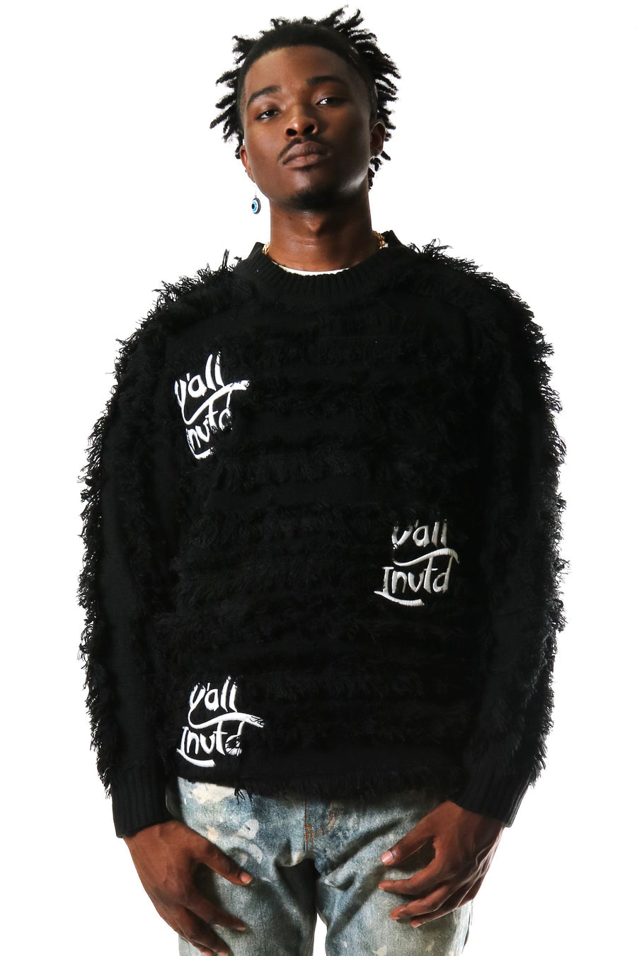 Men’s Y’all Invited Shredded Sweater