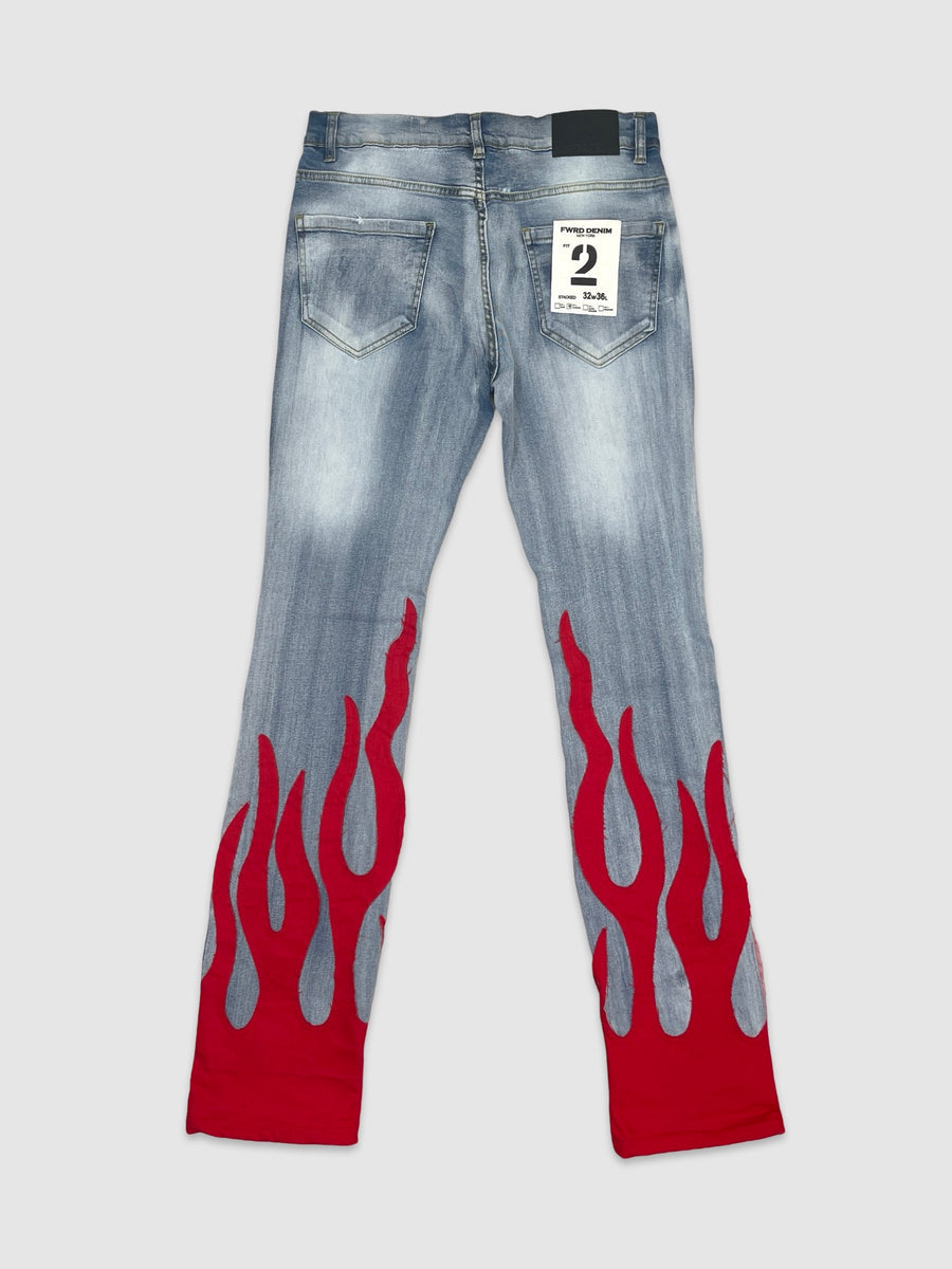 Mens Flaming Jeans (check for matching tshirt)