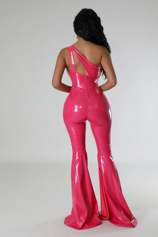 Ladies Candy Pink Jumpsuit