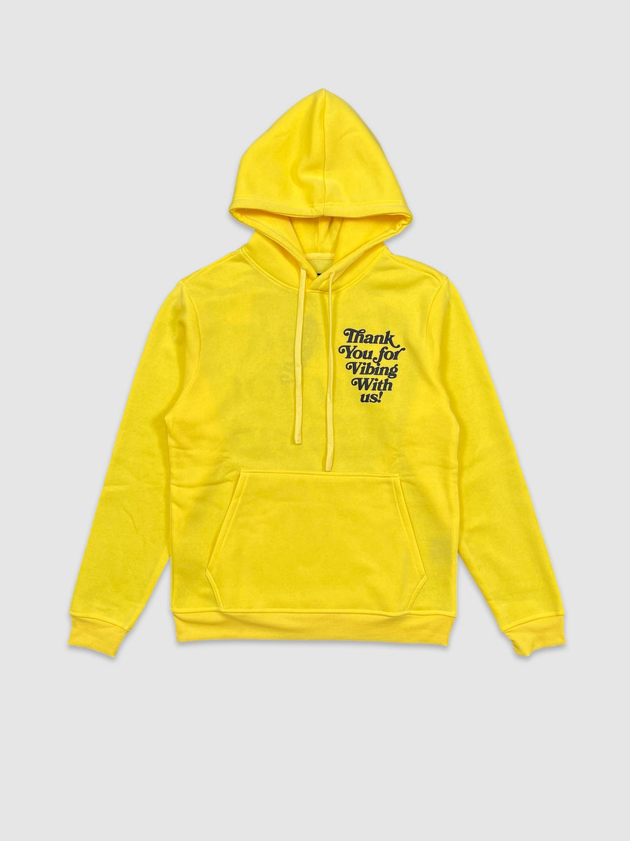 Mens Thank You Hoodie Yellow