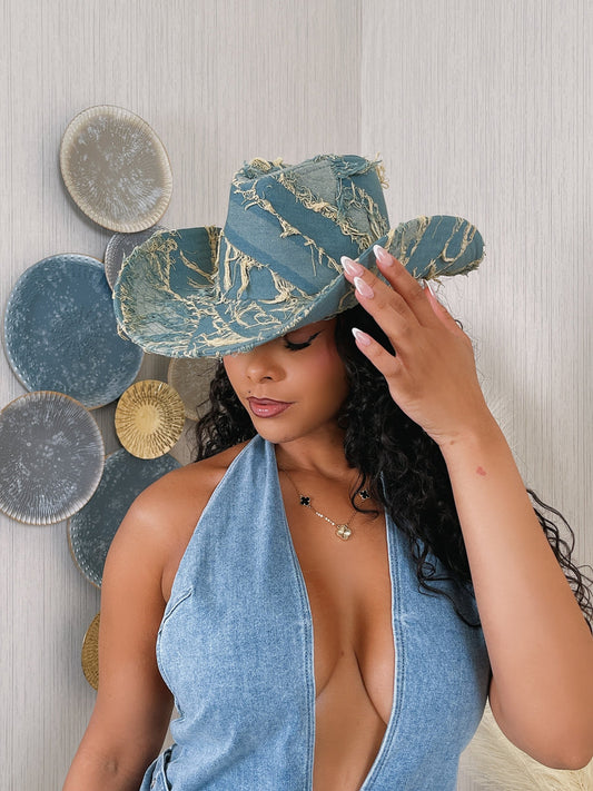 Denim Cowboy Hat Unisex