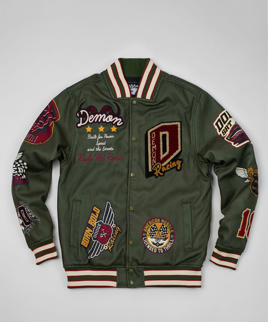 Men’s Olive Green Varsity Jacket