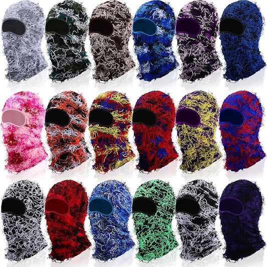 Fuzzy Distressed Ski Mask Balaclava